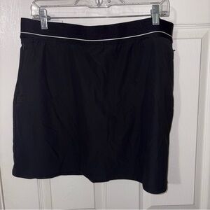 NWT Soybu Womens Skort Black Skirt Inner-Shorts Pockets Elastic Waist Large